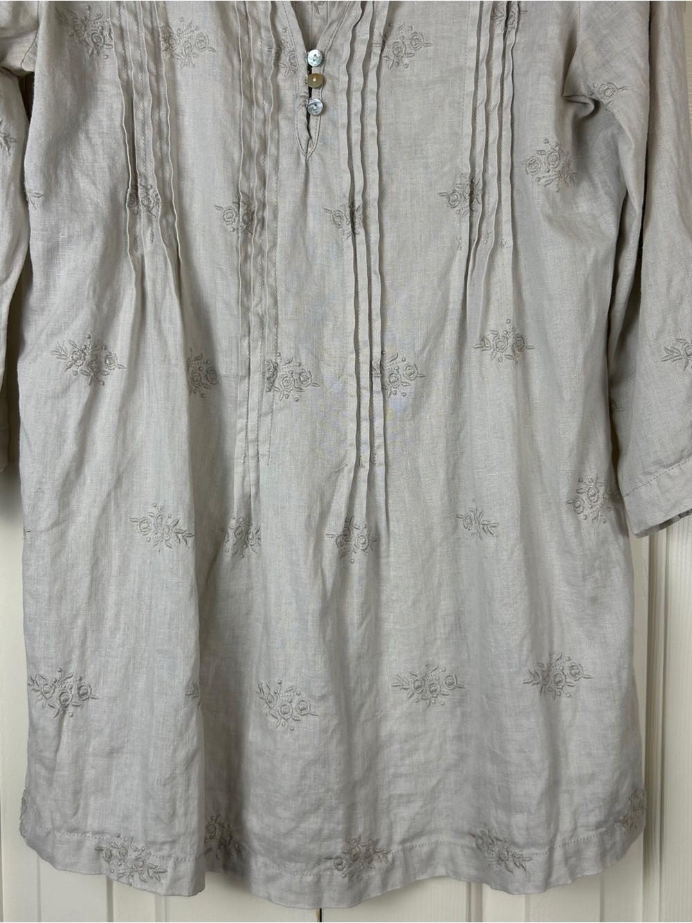 Saint Tropez 100% Linen Tunic Top View 6